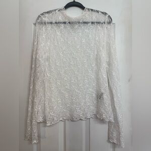 White Lace Layering Shirt